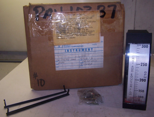 NEW WESCHLER GPM FLOW INDICATOR/PANEL METER 0-300 GPM LINE FLOW VX252