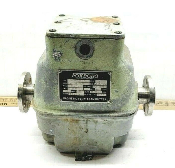 FOXBORO STAINLESS MAGNETIC FLOW TRANSMITTER 120 VAC 14.53 GPM 1891-SDSB-BP