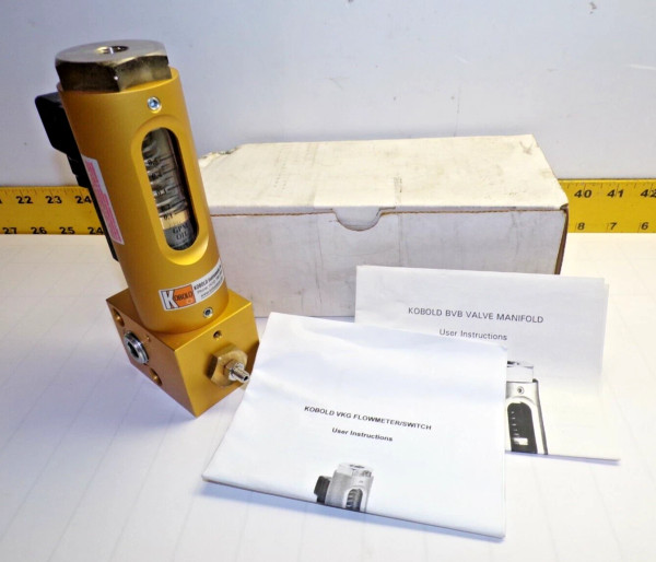 NEW KOBOLD OIL FLOWMETER/SWITCH 0.1-0.5GPM 1/4"NPT VKG-7103V 1/2"NPT BVB-4101