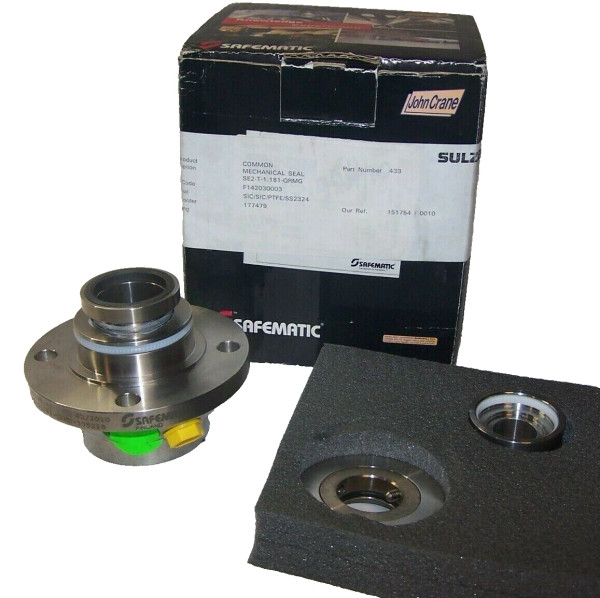 NEW JOHN CRANE SAFEMATIC SIC/SIC/PTFE/SS2324 COMMON MECHANICAL SEAL PART#433