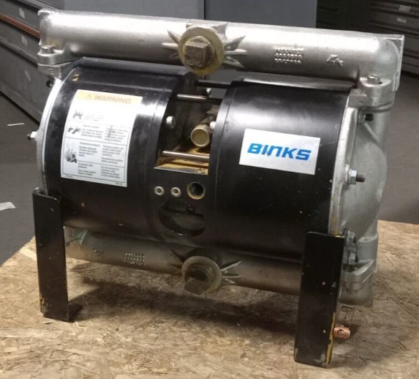 BINKS GEMINI HIGH VOLUME DIAPHRAM SPRAYER PUMP 1" 3:1 15 GPM SS / PTFE 818850