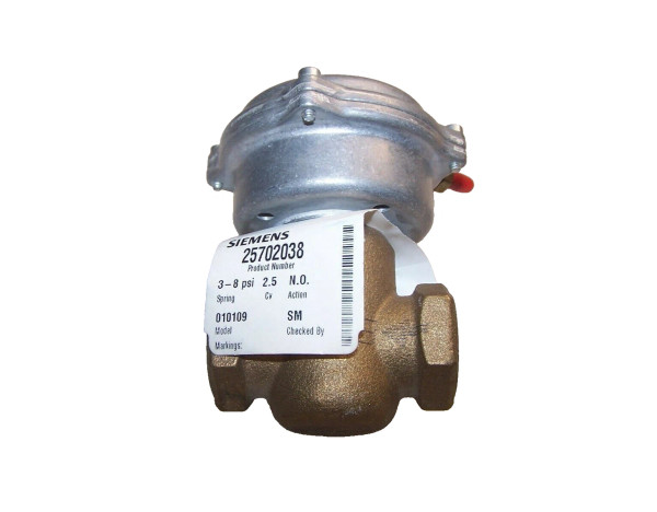 NEW SIEMENS 1/2" BRASS CONTROL VALVE MODEL 010109 3-8 PSI 2.5 Cv