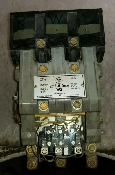 CUTLER HAMMER SIZE 5 MOTOR STARTER 480 VAC COIL 600 VAC 200 HP 2045A41G03