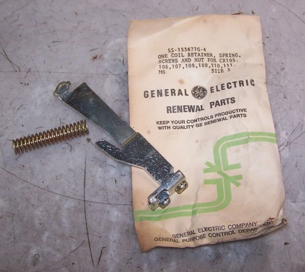 NEW GE COIL RETAINER W/ SPRING FOR SIZE 3 MOTOR STARTER 55-153677G4
