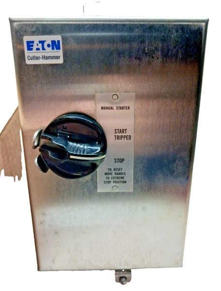 New Eaton Stainless Steel 4X Manual Motor Starter 115/230V 1 or 2 HP 1PH B100W0B