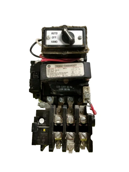 GE SIZE 1 MANUAL MOTOR STARTER W/ HOA SWITCH 120V COIL 600V CR306C10400AASDT