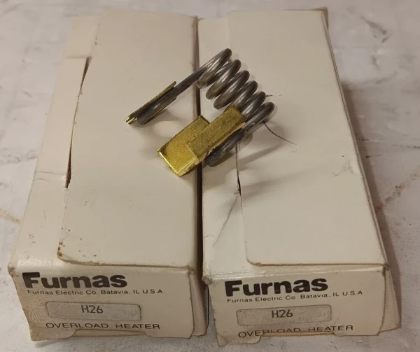 LOT OF 2) NEW FURNAS H26 MOTOR STARTER OVERLOAD/HEATER 4.49FLA/MIN 4.95FLA MAX