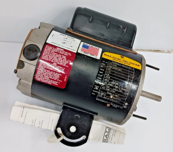 New Baldor .25 HP AC Electric Motor 48YZ Frame 115 v 1 Phase 1075 Rpm TEAO 1/2"