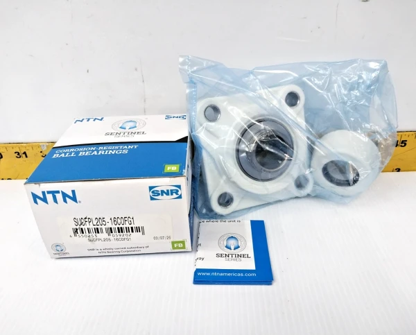 New NTN / SNR 4 Bolt Flanged Bearing 1" Bore SUCFPL205-16C0FG1