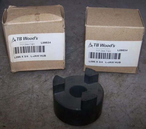 (2) NEW TB WOODS L095 SINTERED IRON JAW COUPLING HUB 3/4" BORE 3/16" KEYWAY