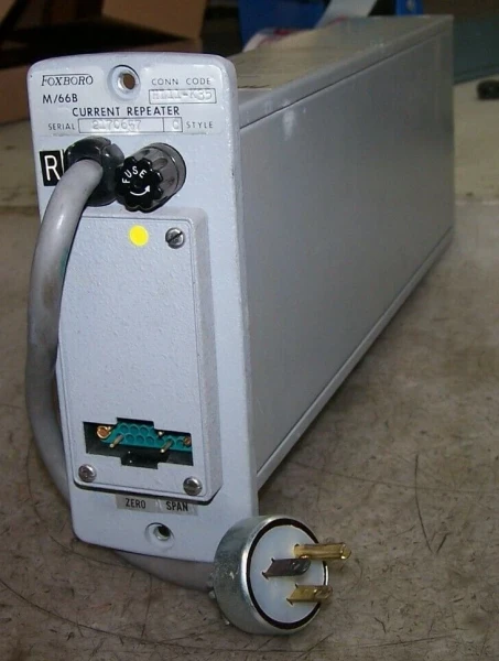 FOXBORO 66BC-0 CURRENT REPEATER CODE HL11-K35 118 VOLT 11 VA 10-50 Ma