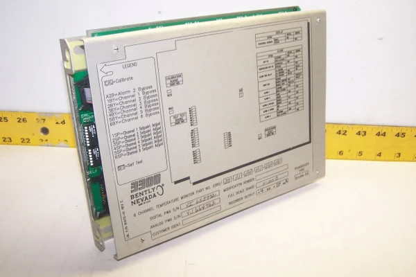 BENTLY NEVADA 3300 6 CHANNEL TEMP MONITOR 81672-01 REV E 3300/35-11-04-01-00-00