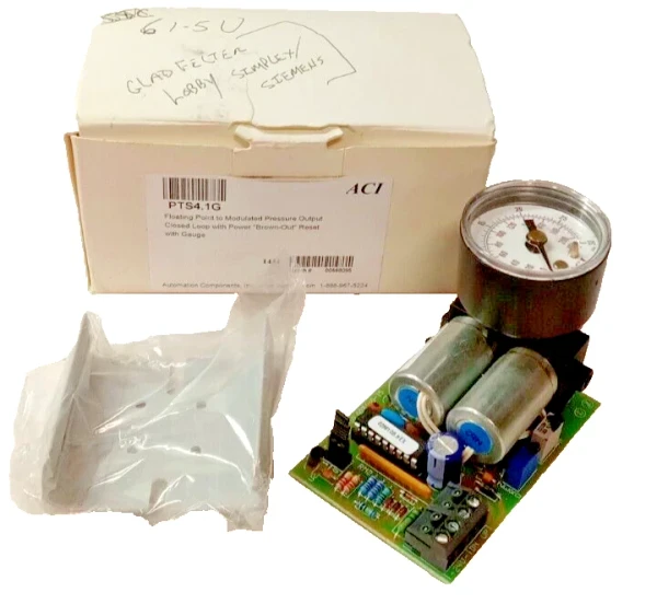 NEW AUTOMATION COMPONENTS ACI FLOAT PT PRESSURE OUTPUT W/ RESET & GAUGE PTS4.1G