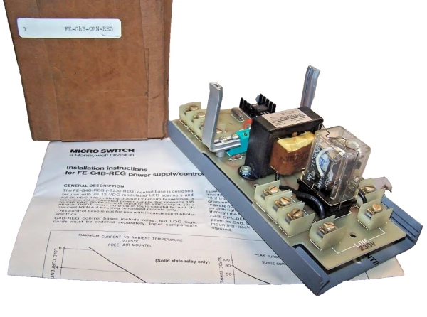 NEW MICRO SWITCH POWER SUPPLY BASE FOR LED SCANNERS FE-G4B-OPN-REG