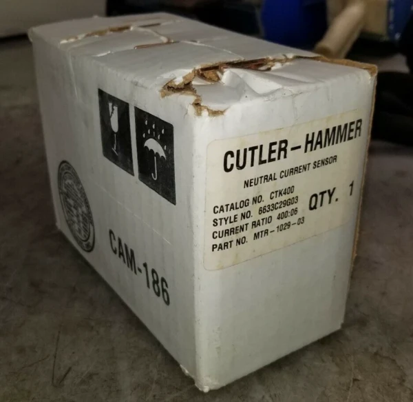 NEW CUTLER HAMMER CTK400 NETURAL CURRENT SENSOR 400:06 RATIO 6633C29G03