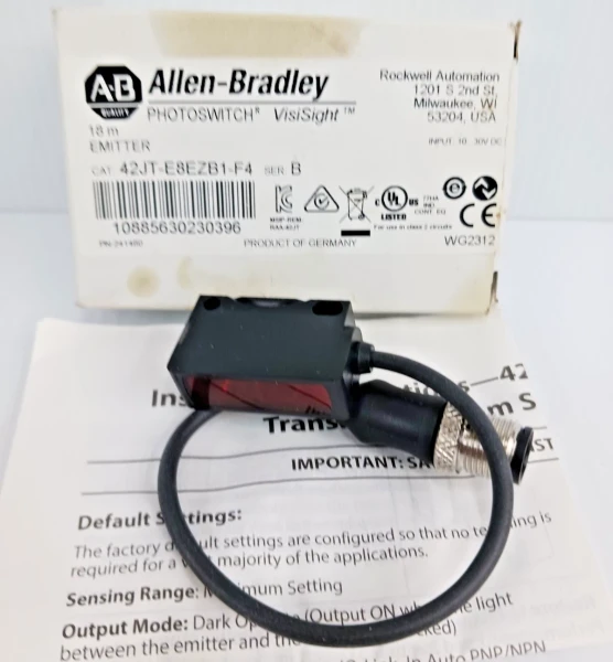 New Allen Bradley 42JT-E8EZB1-F4 VisiSight PhotoSwitch 18m Emitter