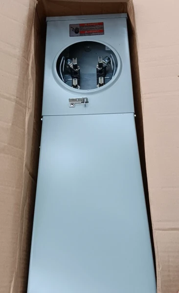 NEW EATON CHR9N9NKNS 125 AMP PEDESTAL MOUNTED POWER METER RINGLESS 120/240V 1Ø
