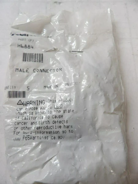 5) NEW NYCOIL 1/4" MALE X 1/4" TUBE STRAIGHT CONNECTOR FITTING H6844 *PACK OF 5