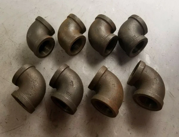 8) NEW ANVIL 1"NPT BLACK MALLEABLE IRON UNION 90 DEGREE ELBOW LOT OF 8
