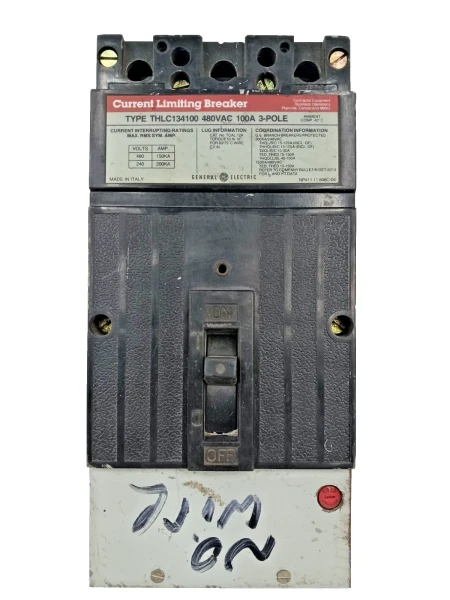 GE 100 Amp Circuit Breaker 3 Pole 240/480 VAC THLC134100