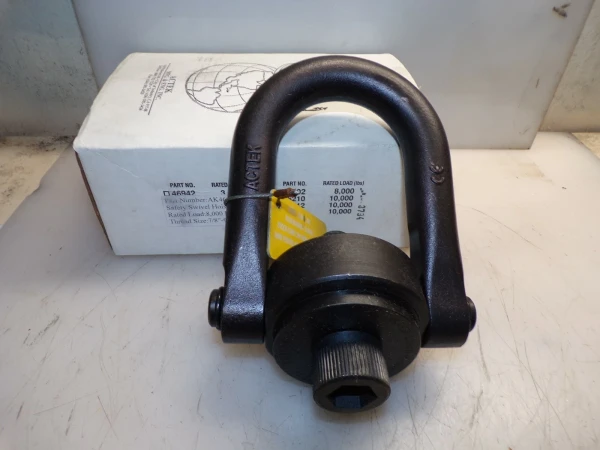 NEW ACTEK 7/8"-9 SAFETY SWIVEL HOOK 8,000 LBS LOAD AK46203