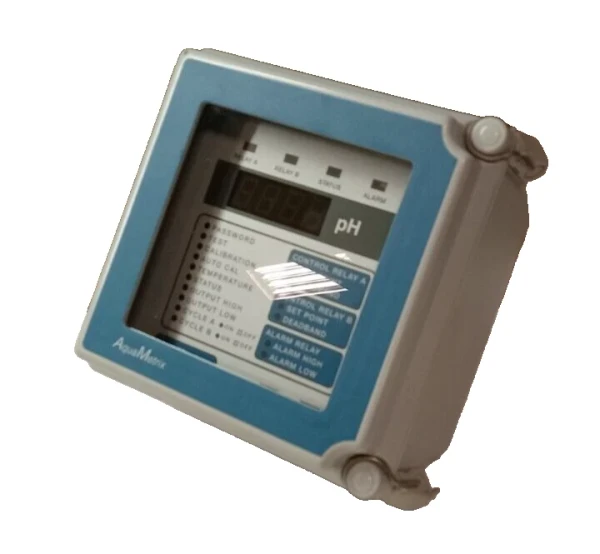 NEW AQUAMETRIX pH ANALYZER CONTROLLER 0-14 pH 5 AMP 120 VAC 8 VA 2200P