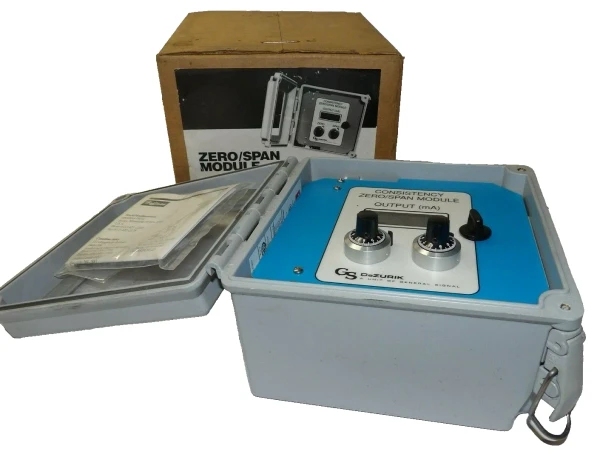 NEW GS DEZURIK 1222547 ZERO/SPAN CONSISTENCY TRANSMITTER IN HOFFMAN ENCLOSURE