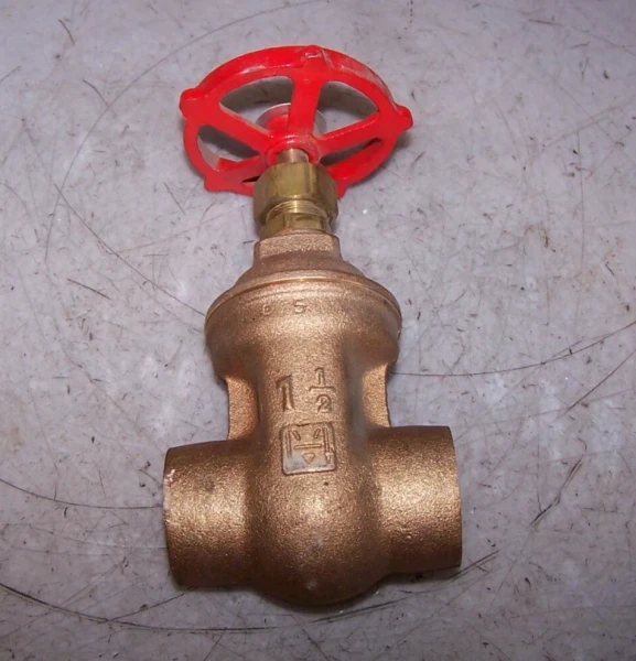 NEW MILWAUKEE BRASS 1-1/2" GATE VALVE SOLDER ENDS 200 WOG 125 SWP FIGURE 115