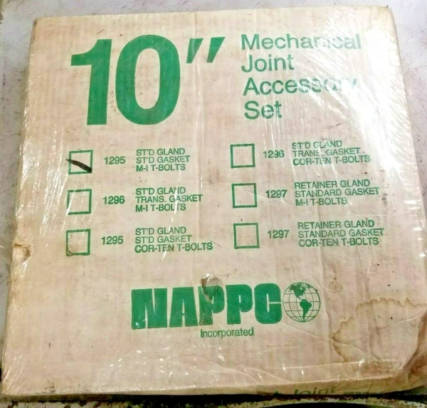 New Nappco 10" Mechanical Joint Accessory Gland Set W/ T-Bolts 1295