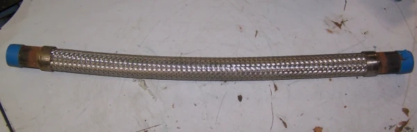 NEW MEGAFLEX 1" STAINLESS STEEL BRAIDED FLEX HOSE 24-1/8" LENGTH STEEL FITTING