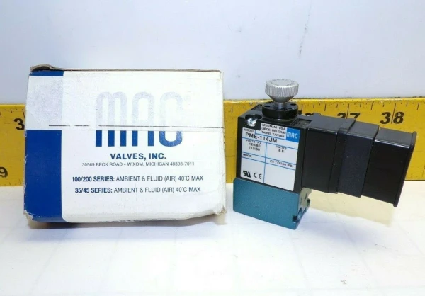 NEW MAC VALVES 120 VAC SOLENOID VALVE 6.8 WATT 25 - 150 PSI PME-114JM