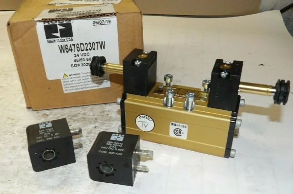 NEW ROSS 5/2 PILOT OPERATED POPPET VALVE 150 PSI 24-48 VDC W6476D2307W