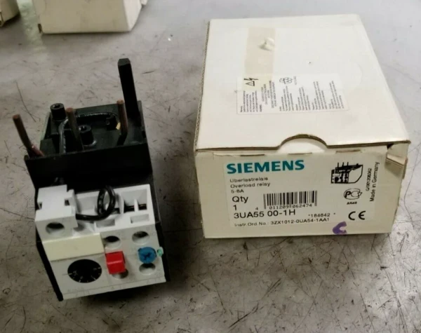 NEW SIEMENS 3UA55 00-1H THERMAL OVERLOAD RELAY 5 TO 8 AMP 600 VAC
