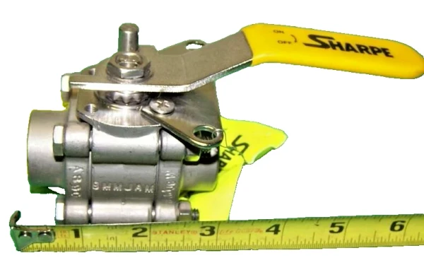 New Sharpe 1/2" Weld-End Stainless Steel Ball Valve F99 A890