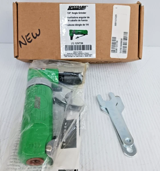 New Speedaire 12V739 Angle Grinder 1/4" New in Factory Box