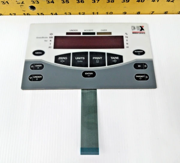 New Rice Lake Keypad Overlay For CW-90X Checkweigher Part # 104915