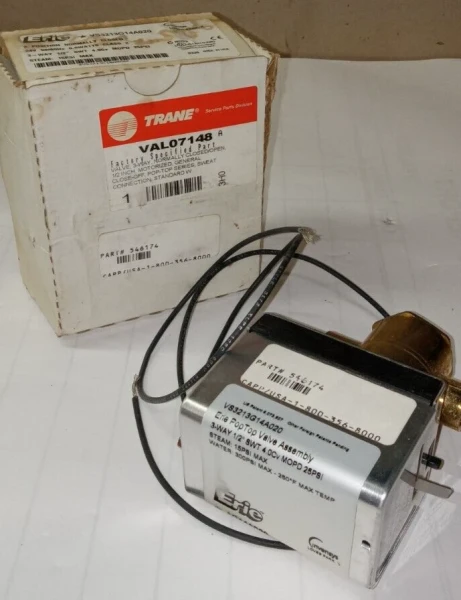 NEW TRANE ERIE 3-WAY MOTORIZED VALVE 1/2" SWT 300 IN H²O VAL07148 VS3213G14A020