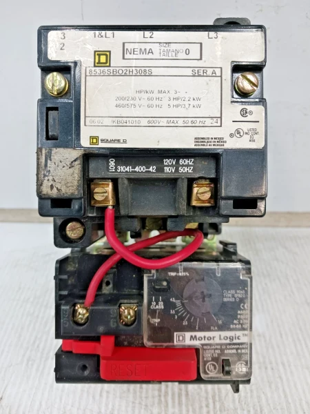 Square D Nema Size 0 Motor Starter With MotorLogic Relay 5HP 600V 8536SB02H308S