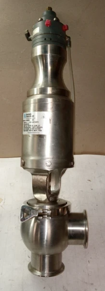 WAUKESHA CHERRY-BURRELL SS SANITARY VALVE W/ ACTUATOR 3" WVALVE14670 73N-B