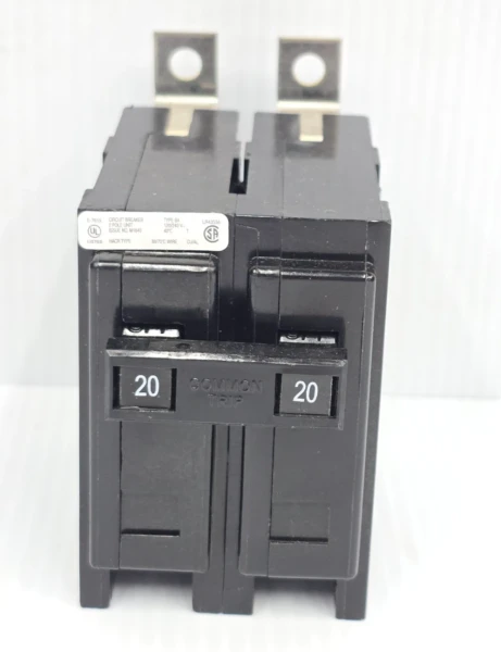 New Eaton 20 Amp Bolt-On Circuit Breaker 120/240 VAC 2 Pole 10 kA BAB2020