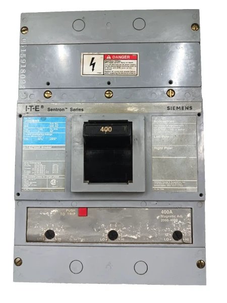 Siemens ITE 400 Amp Circuit Breaker 3 Pole 240 VAC JXD23B400 #1