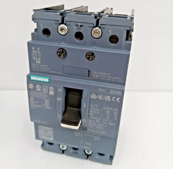 New Siemens 100 Amp Circuit Breaker 3VA5110-6ED31 3 Pole 480 Vac *FLAWED*