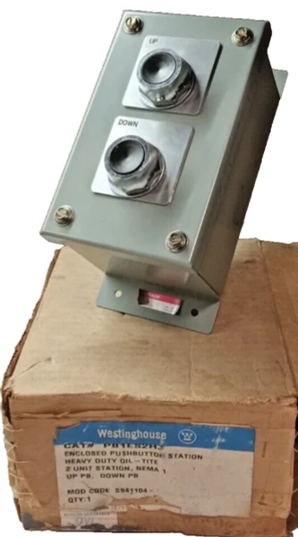 New Westinghouse 2-Unit Heavy Duty Pushbutton Control Station "Up/Down" PB1ESHJ