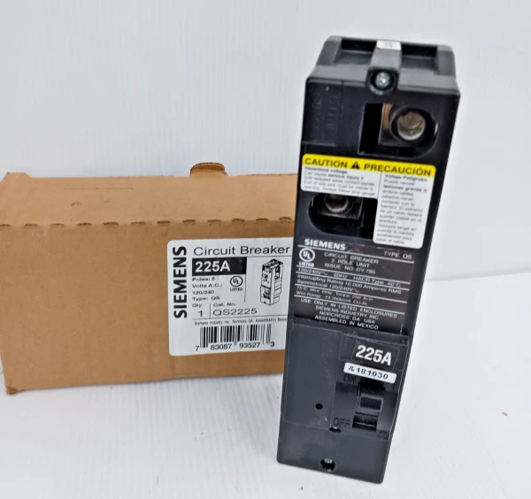 New Siemens 225 Amp Main Circuit Breaker 2 Pole 120/240 Vac QS2225