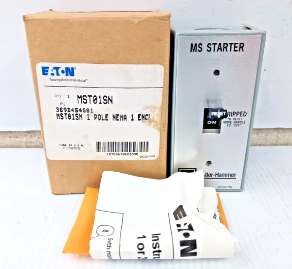 New Eaton / Cutler-Hammer Single Pole Motor Starter 1 HP 115-277 VAC MST01SN