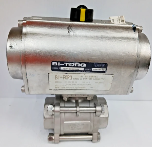 New BI-Torq 2" Stainless Steel Actuated Ball Valve PN63-1000 DN50 BI-105-SS-SR