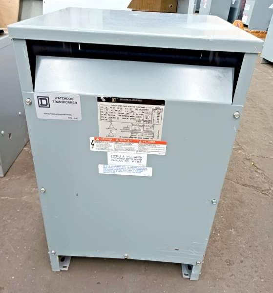 Square D 30 Kva 3 Ph Transformer 480 ▲ HV 240 ▲LV Delta 30T6HBCU Copper Core