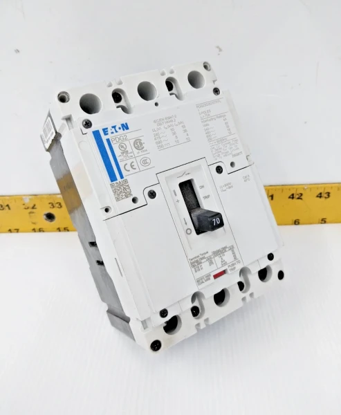 Eaton 70 Amp Circuit Breaker 600 VAC / 250 VDC 3 Pole PDG23G0070TFFL