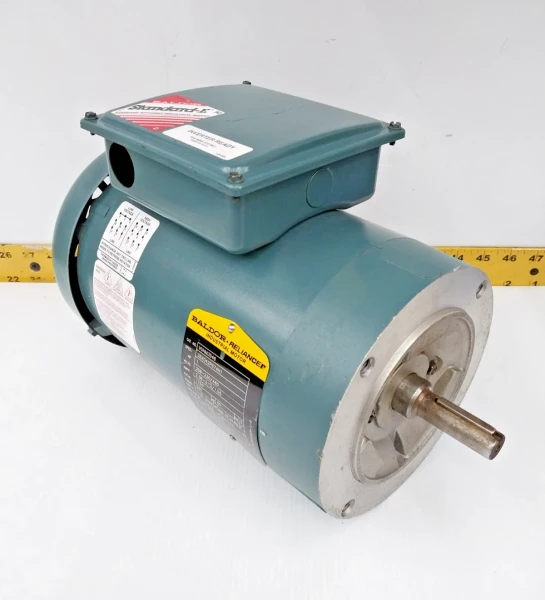 New Baldor 1 HP AC Electric Motor 208-230/460 VAC 1750 RPM 3 Phase VUHM3546