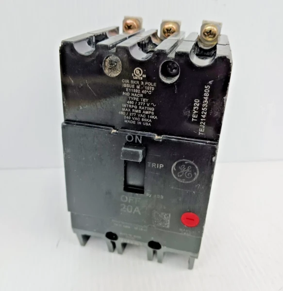ABB GE 20 Amp Bolt-On Circuit Breaker 3 Pole 480/277 VAC 14kA TEY320